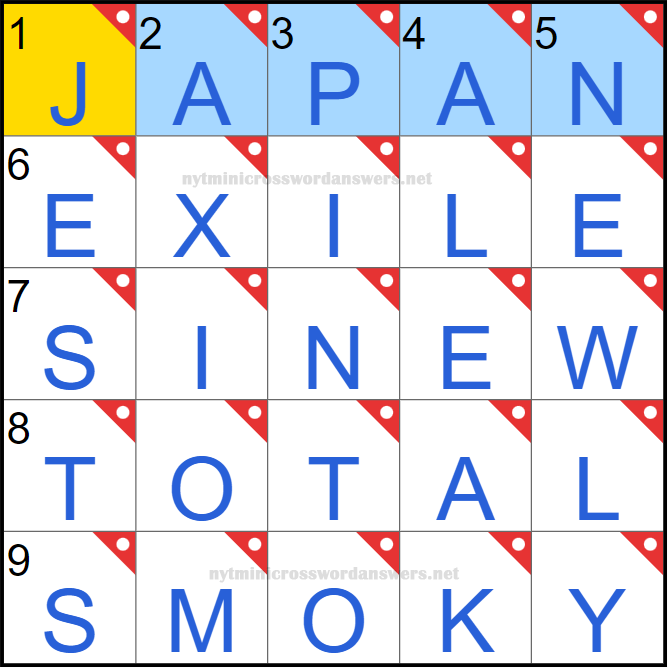 NYT mini crossword answers today Sunday March 23, 2025
