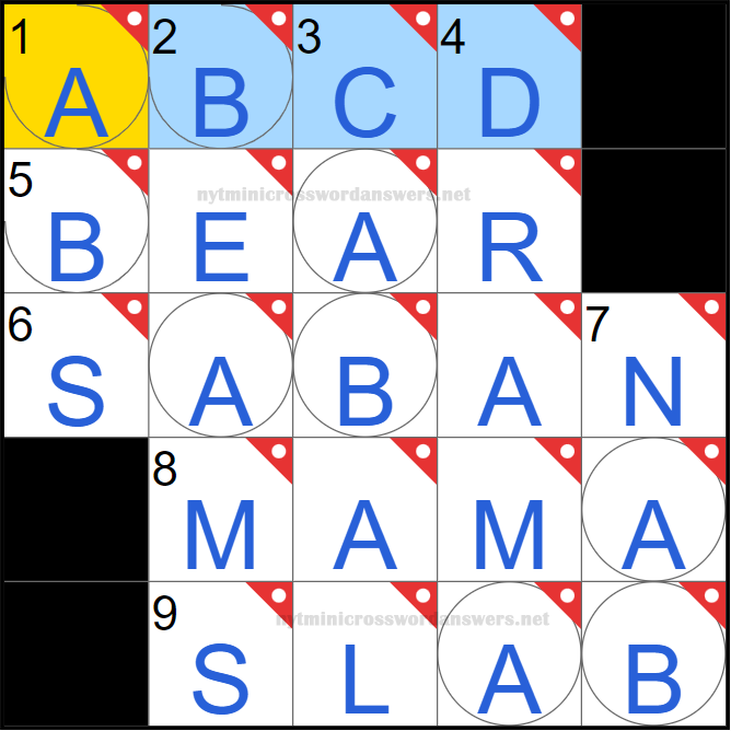NYT mini crossword answers today Sunday March 30, 2025