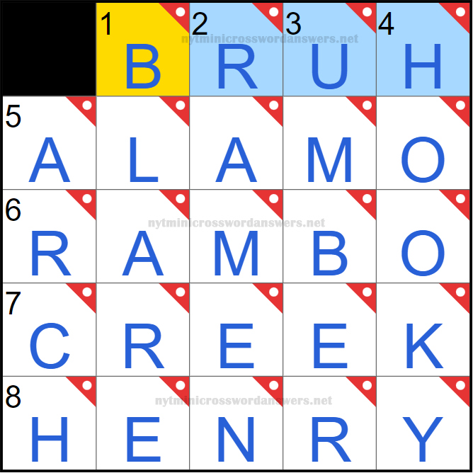 NYT mini crossword answers today Tuesday March 18, 2025