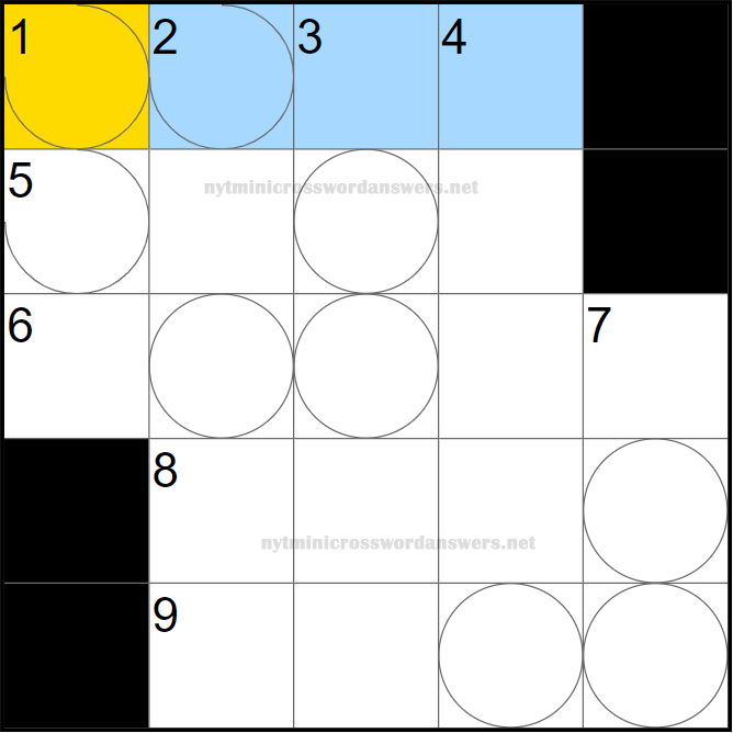 NYT mini crossword today Sunday March 30, 2025