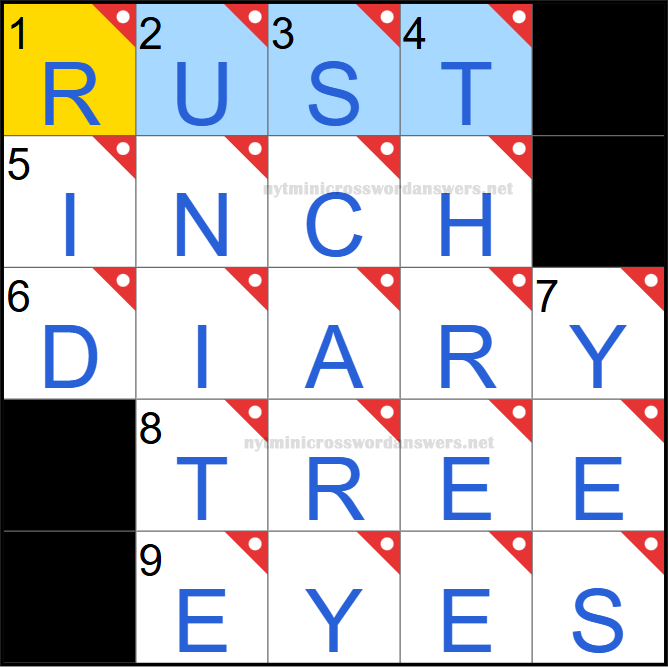NYT mini crossword answers today Friday April 18, 2025
