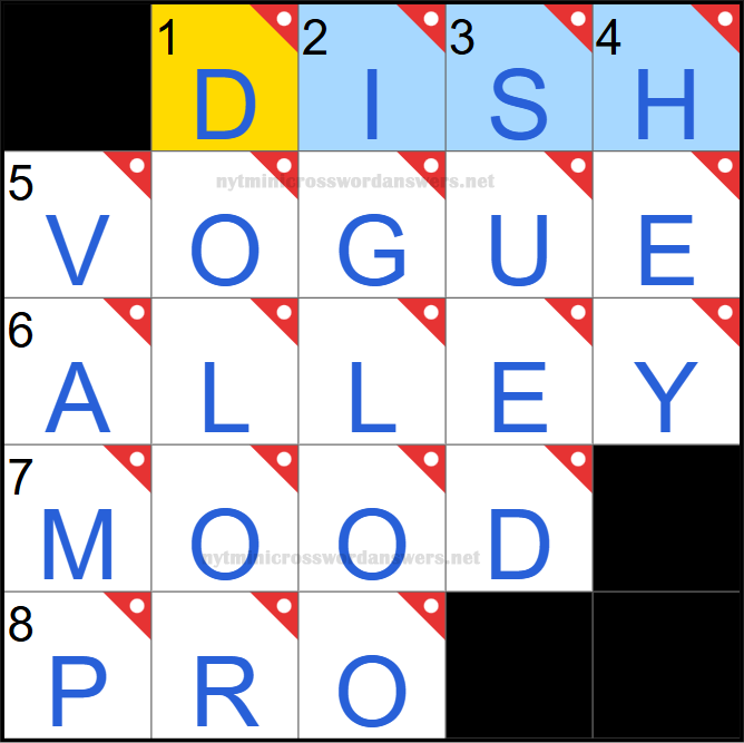 NYT mini crossword answers today Monday April 28, 2025