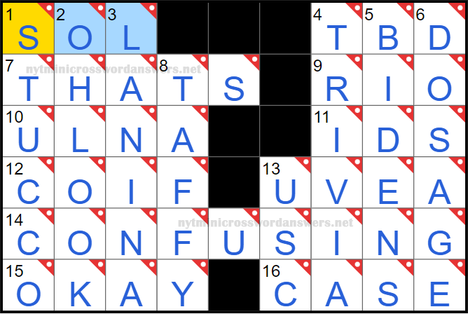 NYT mini crossword answers today Saturday April 12, 2025