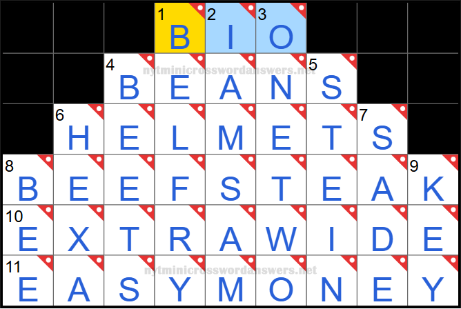 NYT mini crossword answers today Saturday May 17, 2025