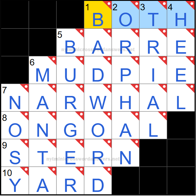 NYT mini crossword answers today Saturday May 31, 2025