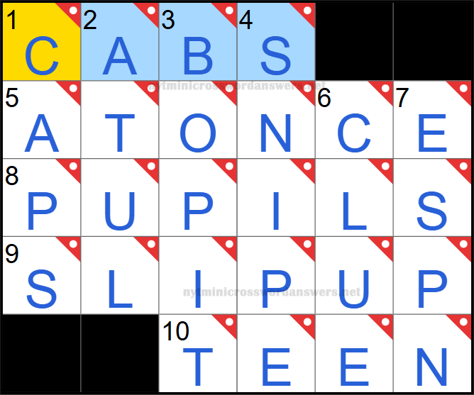 NYT mini crossword answers today Sunday May 4, 2025