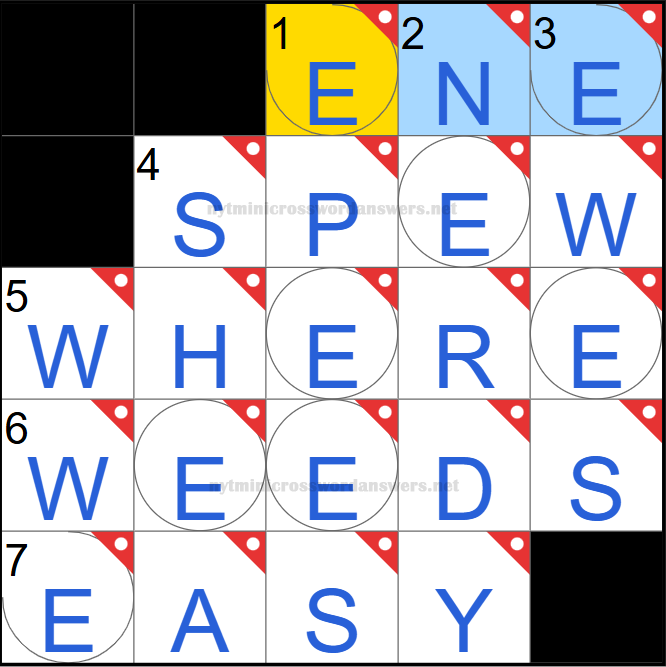 NYT mini crossword answers today Thursday May 15, 2025