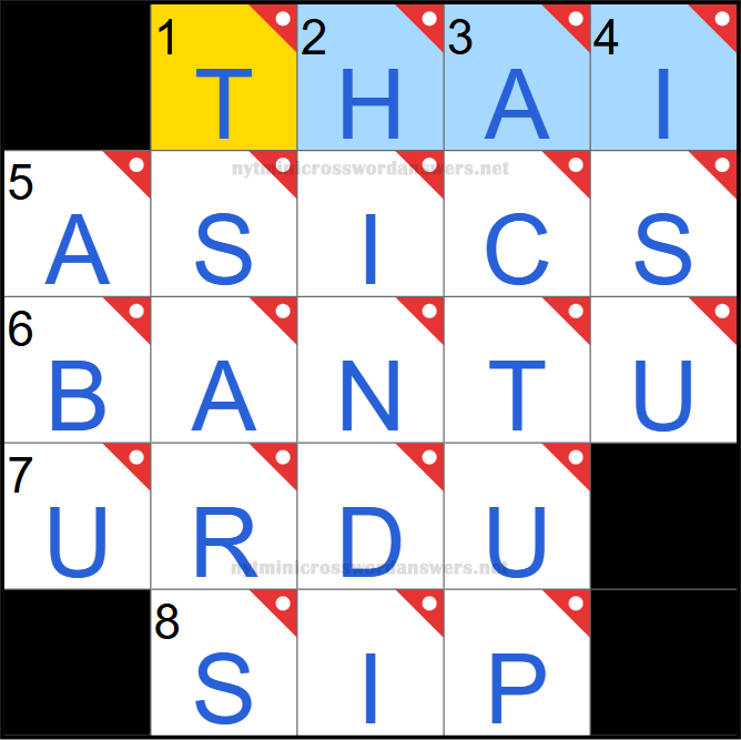 NYT mini crossword answers today Thursday May 29, 2025