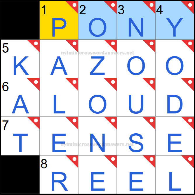 NYT mini crossword answers today Tuesday May 20, 2025
